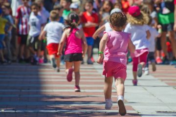 Boys And Girls Running